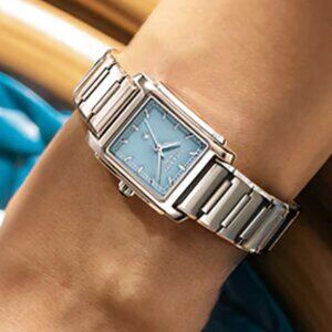 NWT. LOLA ROSE Urban Blue Square Quartzite Jade Watch